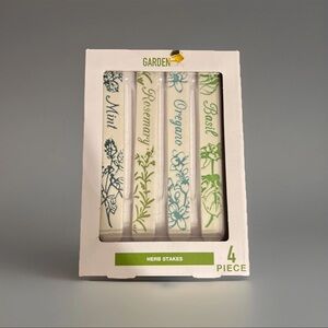 Set of 4 Herb Garden Stakes for Indoor or Outdoor Use